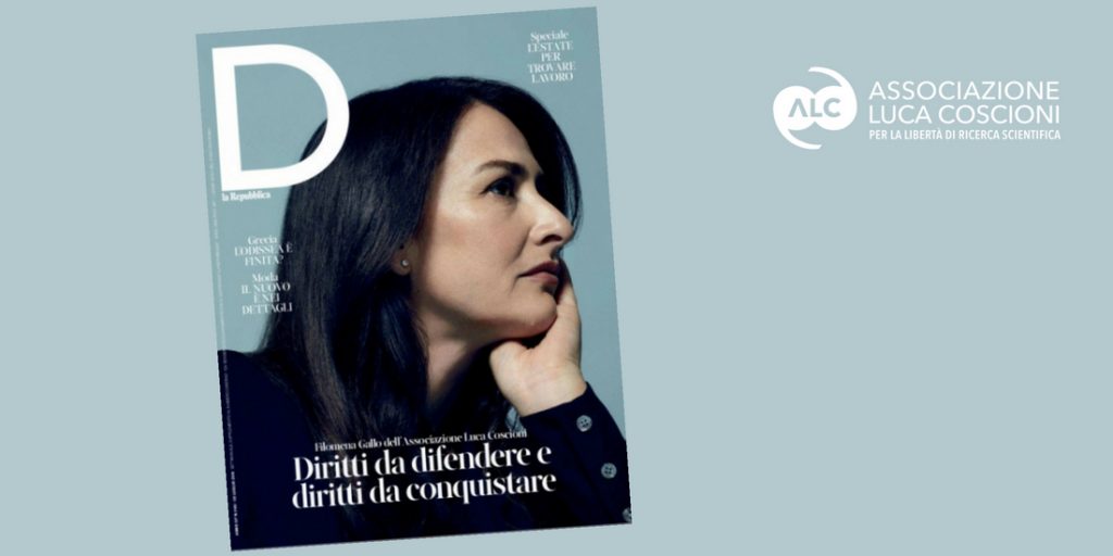 Filomena Gallo in copertina sul settimanale D Repubblica