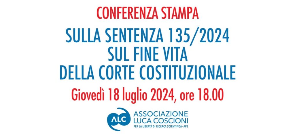 Conferenza Stampa sentenza 135/2024 Corte cost.